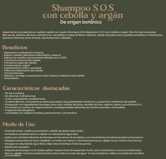RITUAL BOTANICO - SHAMPOO SOS CON CEBOLLA Y ARGAN